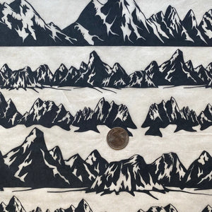 Mountains Underglaze Transfer Sheet Black