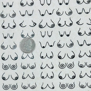 Boobies Underglaze Transfer Sheet - Black