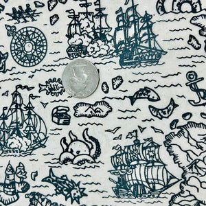 Treasure Map Underglaze Transfer Sheet Black