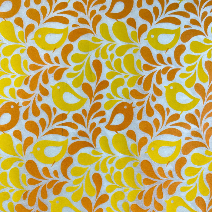 Partridge Family Underglaze Transfer Sheet Mustard Orange