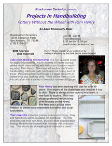 XPH241 Projects in Handbuilding with Pam Henry Jan 2024