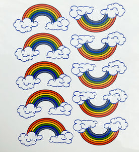 Rainbow and Clouds Decal