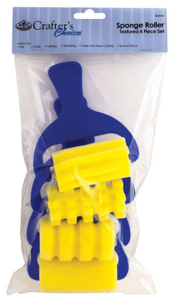 4 Piece Textured Sponge Roller Set
